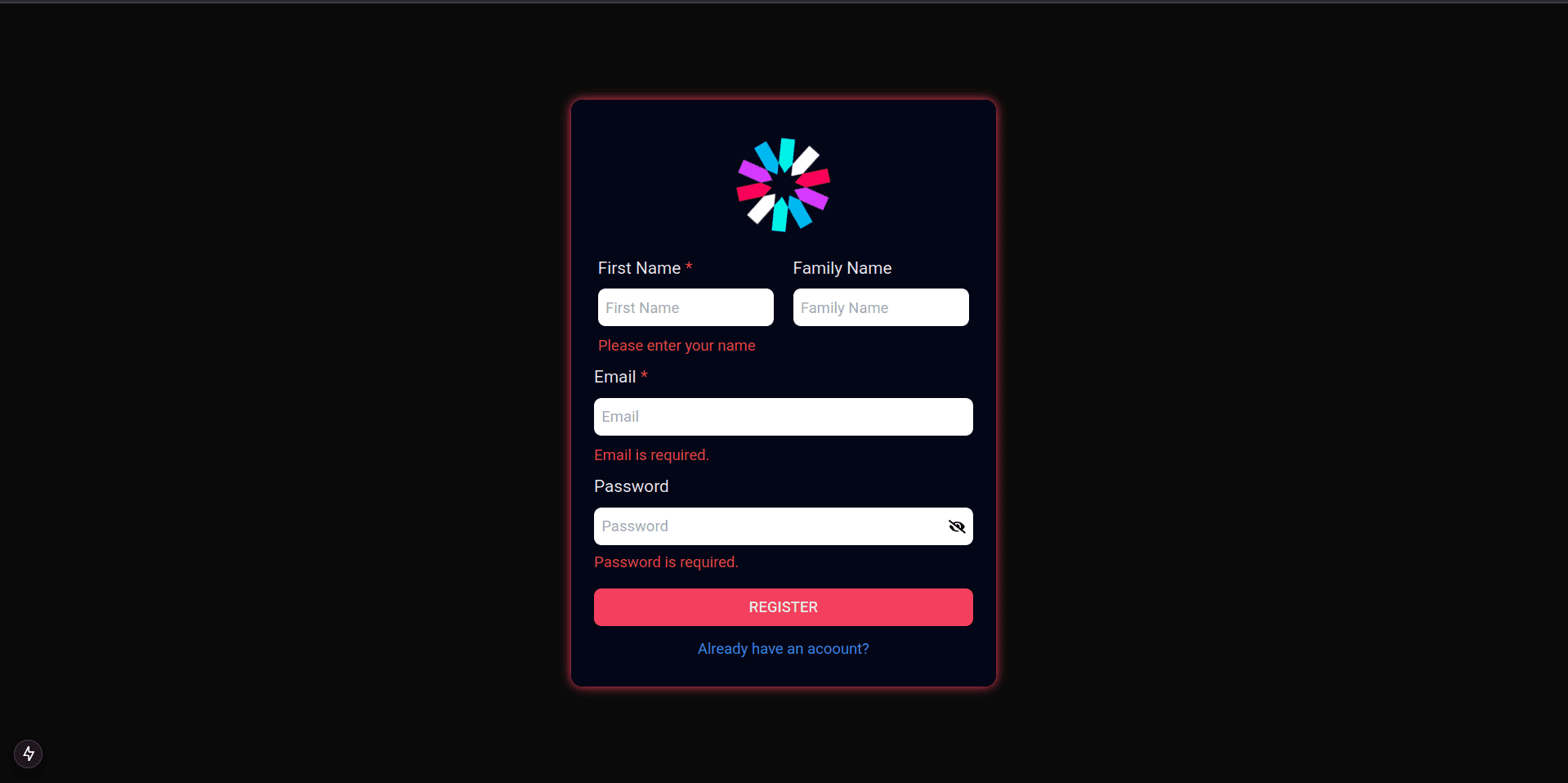 Login & Registration UI Starter
